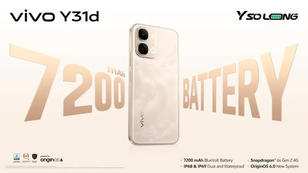 Vivo Y31d Pro Bawa Baterai Jumbo, Bisa Dipakai Seharian Tanpa Khawatir Lowbat?